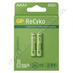 AKKUMULÁTOR - GP - ReCyko 650mAh AAA Ni-MH akkumulátor 2db/cs