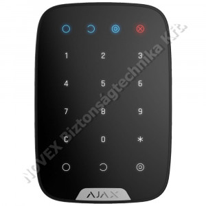 KEZELŐ - Ajax - Keypad Plus BL Vez. nélküli érintésvezérelt billentyűzet, beépített proxy olvasóval