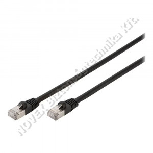 LAN KÁBEL - Digitus - CAT6 S-FTP patch kábel 1m fekete (DK-1644-010/BL-OD)
