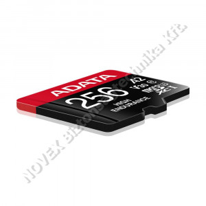 TÁRHELY - Adata -  MicroSD kártya - 256GB microSDXC UHS-I U3 Class10 A2 V30S (R/W: 100/85 MB/s) + ad