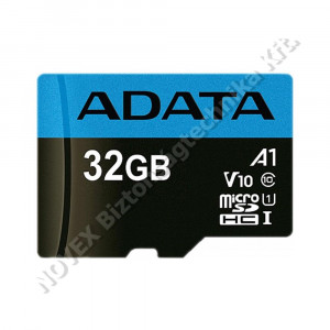 TÁRHELY - Adata - MicroSD kártya - 32GB microSDXC UHS-I Class10 A1 (R/W: 100/20 MB/s) + adapter
