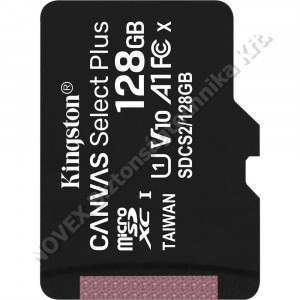 TÁRHELY - Kingston - 128GB microSDXC Canvas Select Plus 100R A1 C10 adapter nélkül SDCS2/128GBSP