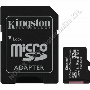 TÁRHELY - Kingston - 32GB SDCS2, adapterrel