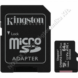 TÁRHELY - Kingston - 64GB microSDXC Canvas Select SDCS2/64GB