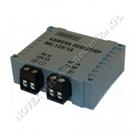TÁPEGYSÉG - Makrai - 12V-1A kamera segédtáp 13,8IN + 12V OUT