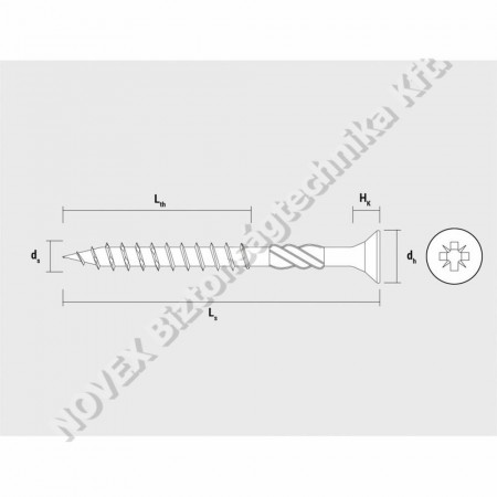 CSAVAR - Celo - 9B580VLOX süllyesztett facsavar