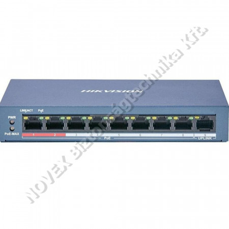 SWITCH - Hikvision - DS-3E0109P-E (B) 9portos PoE switch 8 Poe + 1port