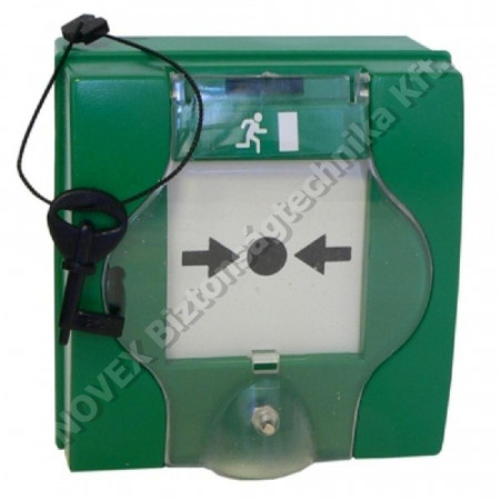 EGYÉB - FDP - PV kézi jelzésadó vésznyításra, plombálható, újraélesíthető, zöld műanyag ház