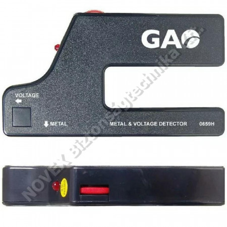 EGYÉB - Gao - GAO0659H fém és fáziskereső, LED, elemes, fekete