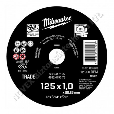 EGYÉB - Milwaukee - MIL4932479578 vágókorong fémhez