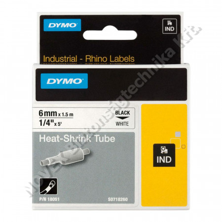 EGYÉB - N/A - DYMS0718260 Dymo szalag 6mm zsugor(melegíthető) fehér