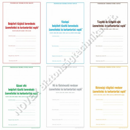 EGYÉB - Napló - Üzemeltetési napló tűzjelzőhöz