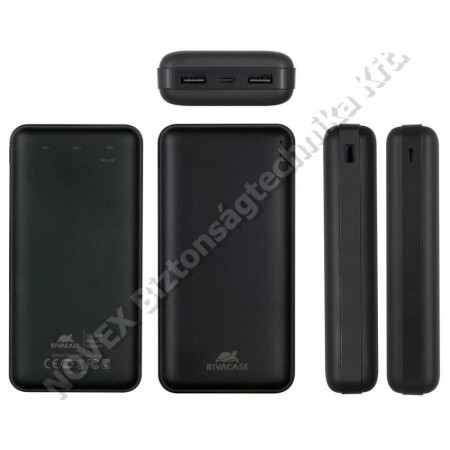 EGYÉB - RivaCase - VA2120 20000mAh Black powerbank