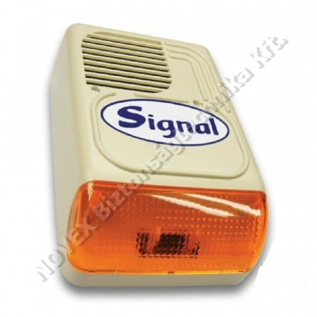 HANG-FÉNYJELZŐ - Signal - PS128-1S kültéri, akkumulátoros, kifújás védelem (PS128ASZ)
