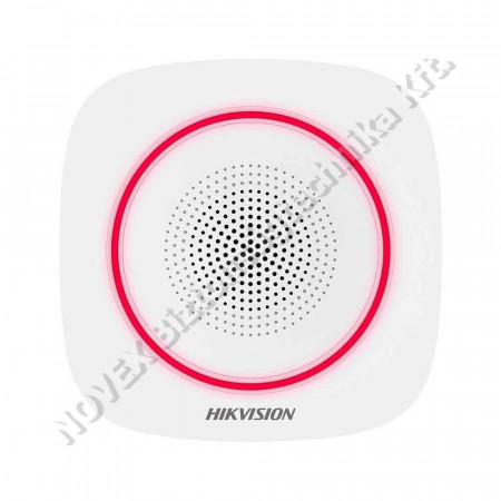 HANG-FÉNYJELZŐ - Hikvision - DS-PS1-I-WE/Red Vezeték nélküli beltéri sziréna AXPro központokhoz