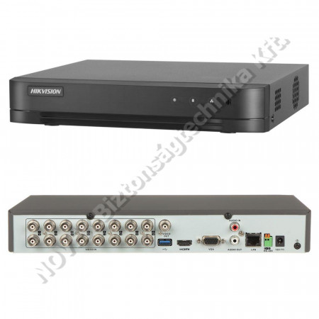 RÖGZÍTŐ - Hikvision - iDS7216HQHI-M1/S 16 csatornás AcuSense THD DVR