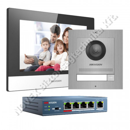 KAPUTELEFON - Hikvision - DS-KIS602/S Egylakásos IP video-kaputelefon szett; intercom 2.0