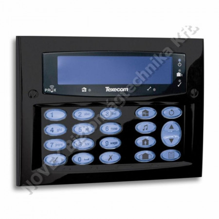 KEZELŐ - Texecom - Premier Elite SMK Diamond Black, nagy kijelzős, felül. DBD-0130