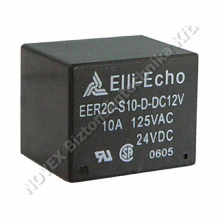 KIEGÉSZÍTŐ - Elli-Echo - EER2-12 12V-os relé morze, 15A, beforrasztható kivitel