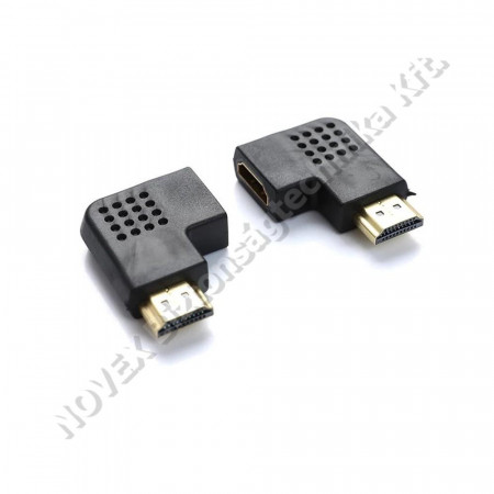 KIEGÉSZÍTŐ - Equip - HDMI-HDMI átalakító anya/apa, 90 fokban hajlított (118910)