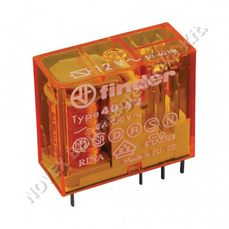 KIEGÉSZÍTŐ - Finder - 2 váltóérintkező 12V/AC relé 40.52.8.012.0000