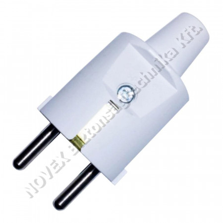 KIEGÉSZÍTŐ - Gao - GAO0105H Földelt lengő dugvilla középső kivezetéses, PVC, szürke