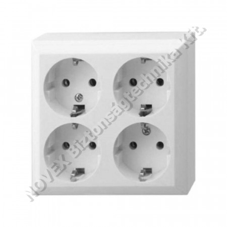 KIEGÉSZÍTŐ - Gao - GAO0313H falon kívüli 4-es dugalj,hátlapos,falra szerelhető,vezeték nélküli