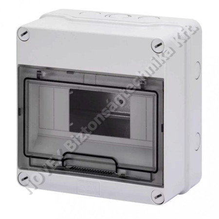 KIEGÉSZÍTŐ - Gewiss - GEWGW40003 kiselosztó falonkívüli 1soros,8modulos átlátszó ajtóval IP55