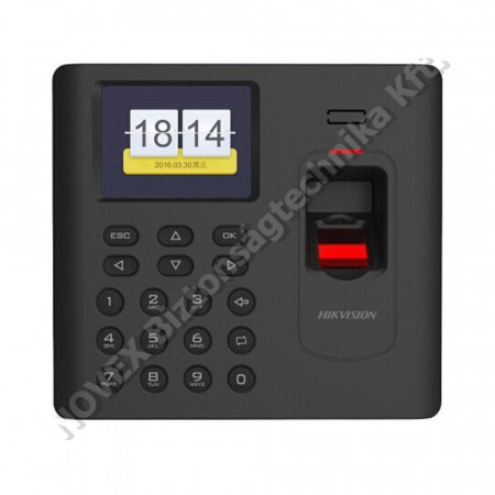 OLVASÓ - Hikvision - DS-K1A802AMF-B Munkaidő terminál, ujjnyomat- és Mifare hitelesítéssel, bill