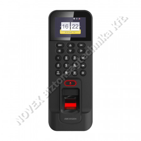 KÁRTYAOLVASÓ - Hikvision - DS-K1T804BMF Beléptető terminál; ujjnyomat- és Mifare hitelesítésse