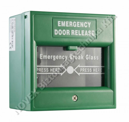 KIEGÉSZÍTŐ - Hikvision - DS-K7PEB/Green Üveglapos kézi jelzésadó beléptetőkhöz, zöld