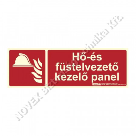 KIEGÉSZÍTŐ - Implaser - Hő és füstelvezető kezelő panel felirat 300x100