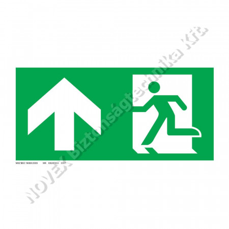 KIEGÉSZÍTŐ - Implaser - Menekülési út felfelé mutató, műanyag utánvilágító 200x100