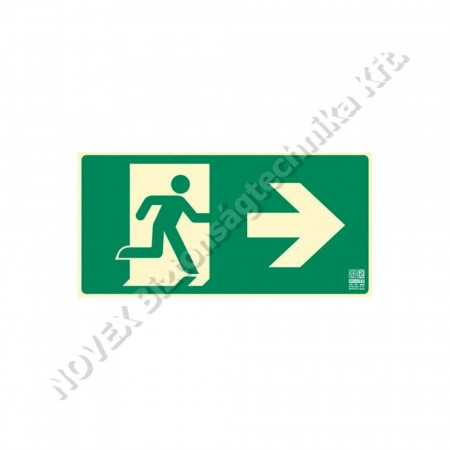 KIEGÉSZÍTŐ - Implaser - Menekülési út jobbra, utánvilágító tábla 320x160