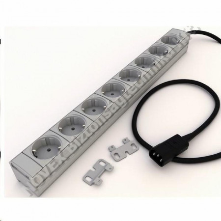 KIEGÉSZÍTŐ - Kontaset - Rack szekrényhez 6 dugalj + kapcsoló IEC320 C14/10A (UPS-be dugható)