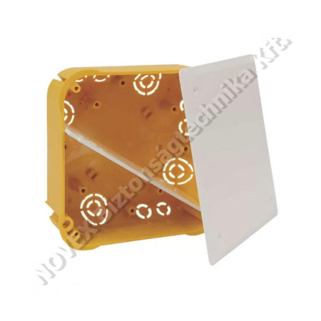 KIEGÉSZÍTŐ - Kopos - KOPKO110LNA gipszkarton kötődoboz 120x120x45mm,fedéllel ás válaszfallal,sárga
