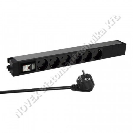 KIEGÉSZÍTŐ - Legrand - Elosztó (PDU) 19\", 1U, túláram védelemmel, 6aljzat, 3méter (646831)