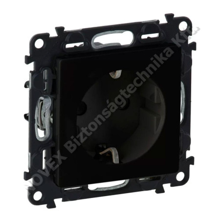 KIEGÉSZÍTŐ - Legrand - LEG756321 Valena Life 2P+F csatlakozóaljzat, rugós fekete