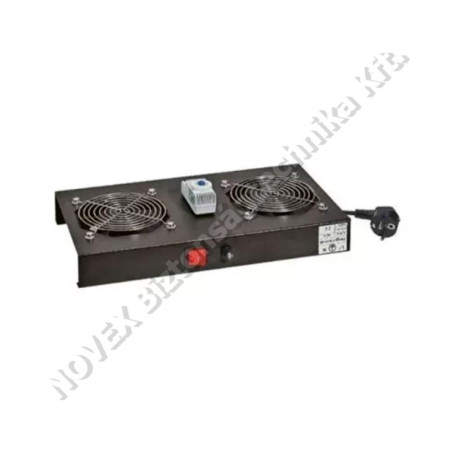 KIEGÉSZÍTŐ - Legrand - Rackszekrény ventillátor 19\" 2ventillátor,termosztát,fekete (EC2V)