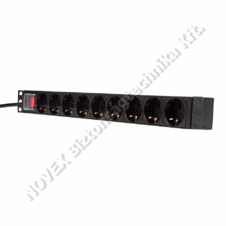 KIEGÉSZÍTŐ - Logilink - 19\" power distribution unit with 9 (PDU9C02 )