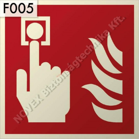 KIEGÉSZÍTŐ - Matrica - IMPLTK00 tűzjelző kézi jelzésadó, utánvilágító műanyag alapú öntapadó 15x15cm