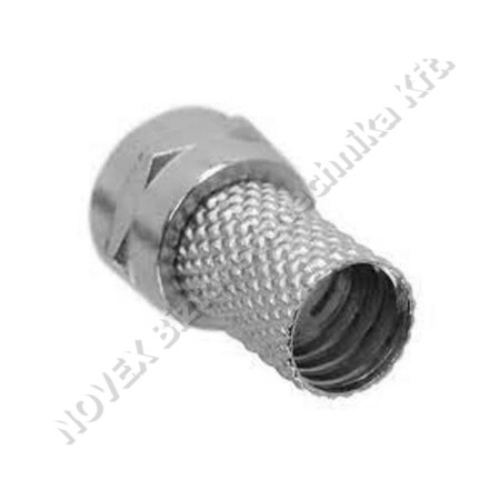 KIEGÉSZÍTŐ - N/A - GLO05200 koax F dugó fém,egyenes,RG6 csavaros