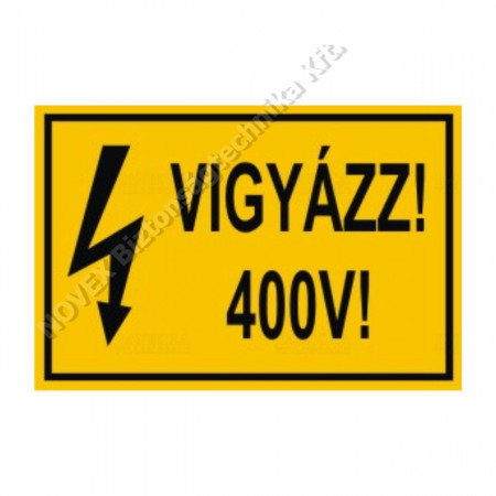 KIEGÉSZÍTŐ - N/A - MAT00003 matrica 60x100mm (Vigyázz! 400V)
