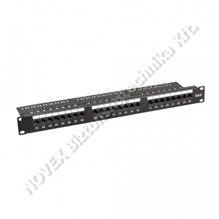 KIEGÉSZÍTŐ - N/A - PAtch panel Cat6 UTP3 1U,24portos,racklpp