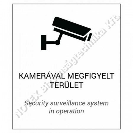 KIEGÉSZÍTŐ - Nestron - FM-01 \"Kamerával megfigyelt terület!\" 175*200mm