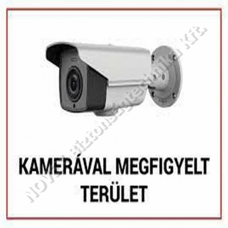 KIEGÉSZÍTŐ - Nestron - \"Kamerával megfigyelt terület\", műanyag 210x300 FTB-KMT01