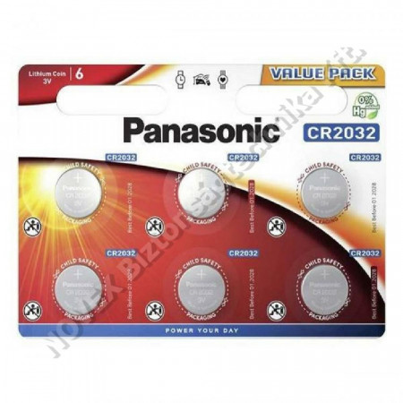 KIEGÉSZÍTŐ - Panasonic - 3V CR2032L-6BP Lítium gombelem 6 db/cs