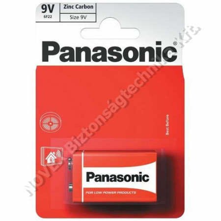 KIEGÉSZÍTŐ - Panasonic - 9V 6F22RZ-1BP Cink-mangán 1 db/cs