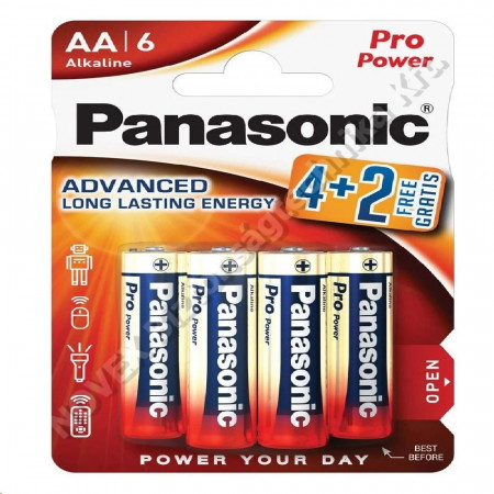KIEGÉSZÍTŐ - Panasonic - AA LR6PPG-6BP4-2 Pro Power 6 db/cs