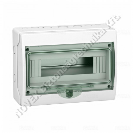 KIEGÉSZÍTŐ - Schneider - SCH13444 kiselosztó falonkívüli 1/12 átlátszó ajtóval IP65 PE/N sínnel